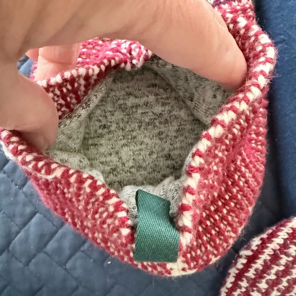 Bombas Gripper Slippers - Red & White Knit - Picture 5 of 5